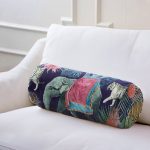 - RealHomes Özel Tasarımlı Dijital Baskılı İç Dolgulu Fermuarlı Silindir Yastık - Realhomes Amazon Etnik Fil Motifli Dijital Baskılı Modern İç Dolgulu - Fermuarlı Süet Silindir Daire Yastık Kırlent Realhomes