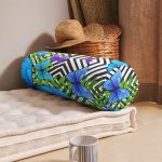 - RealHomes Özel Tasarımlı Dijital Baskılı İç Dolgulu Fermuarlı Silindir Yastık - Realhomes  Geometrik Zeminli Mavi Kelebek Dijital Baskılı İç Dolgulu - Fermuarlı Süet Silindir Daire Yastık Kırlent Realhomes