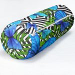 - RealHomes Özel Tasarımlı Dijital Baskılı İç Dolgulu Fermuarlı Silindir Yastık - Realhomes  Geometrik Zeminli Mavi Kelebek Dijital Baskılı İç Dolgulu - Fermuarlı Süet Silindir Daire Yastık Kırlent Realhomes