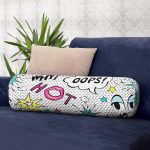 - RealHomes Özel Tasarımlı Dijital Baskılı İç Dolgulu Fermuarlı Silindir Yastık - Realhomes Realhomes Puanlı Pop Art Tasarımlı Dijital Baskılı Modern İç Dolgulu - Fermuarlı Süet Berjer Silindir Yastık Kırlent Realhomes