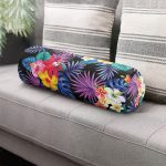 - RealHomes Özel Tasarımlı Dijital Baskılı İç Dolgulu Fermuarlı Silindir Yastık - Realhomes  Siyah Zeminde Tropikal Orman Dijital Baskılı Modern İç Dolgulu Yumuşak Silindir Form Yastık Kırlent Realhomes