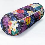 - RealHomes Özel Tasarımlı Dijital Baskılı İç Dolgulu Fermuarlı Silindir Yastık - Realhomes  Siyah Zeminde Tropikal Orman Dijital Baskılı Modern İç Dolgulu Yumuşak Silindir Form Yastık Kırlent Realhomes