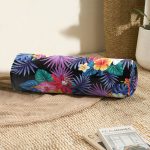 - RealHomes Özel Tasarımlı Dijital Baskılı İç Dolgulu Fermuarlı Silindir Yastık - Realhomes  Siyah Zeminde Tropikal Orman Dijital Baskılı Modern İç Dolgulu Yumuşak Silindir Form Yastık Kırlent Realhomes