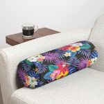 - RealHomes Özel Tasarımlı Dijital Baskılı İç Dolgulu Fermuarlı Silindir Yastık - Realhomes  Siyah Zeminde Tropikal Orman Dijital Baskılı Modern İç Dolgulu Yumuşak Silindir Form Yastık Kırlent Realhomes