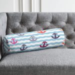 - RealHomes Özel Tasarımlı Dijital Baskılı İç Dolgulu Fermuarlı Silindir Yastık - Realhomes Rengarenk Çapa Desenli Özel Tasarımlı Dijital Baskılı Modern İç Dolgulu Fermuarlı Çok Amaçlı Silindir Yastık Kırlent Realhomes