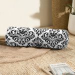 - RealHomes Özel Tasarımlı Dijital Baskılı İç Dolgulu Fermuarlı Silindir Yastık - Realhomes Damask motifli Modern İç Dolgulu Fermuarlı Çok Amaçlı Silindir Yastık Kırlent Realhomes