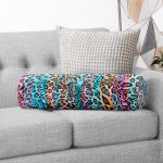 Realhomes Multi Renkler Dijital Baskılı Modern İç Dolgulu - Fermuarlı Süet Berjer Silindir Yastık Kırlent Realhomes