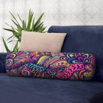 - RealHomes Özel Tasarımlı Dijital Baskılı İç Dolgulu Fermuarlı Silindir Yastık - Realhomes  Rengarenk Etnik Desenli Tasarım Dijital Baskılı Modern İç Dolgulu Fermuarlı Çok Amaçlı Silindir Yastık Kırlent Realhomes