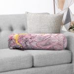 - RealHomes Özel Tasarımlı Dijital Baskılı İç Dolgulu Fermuarlı Silindir Yastık - Realhomes Ebru Motifli Dijital Baskılı Modern İç Dolgulu - Fermuarlı Süet Berjer Silindir Yastık Kırlent Realhomes