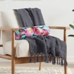 - RealHomes Özel Tasarımlı Dijital Baskılı İç Dolgulu Fermuarlı Silindir Yastık - Realhomes mavi zeminli Rengarenk Çiçekler Modern İç Dolgulu - Fermuarlı Süet Silindir Yuvarlak Yastık Kırlent Realhomes