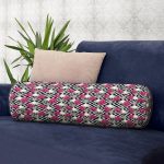 - RealHomes Özel Tasarımlı Dijital Baskılı İç Dolgulu Fermuarlı Silindir Yastık - Realhomes Zikzak Zeminde İskelet Ve Gül Motifli Özel Tasarım Dijital Baskılı Modern İç Dolgulu - Fermuarlı Süet Silindir Yuvarlak Yastık Kırlent Realhomes