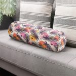 - RealHomes Özel Tasarımlı Dijital Baskılı İç Dolgulu Fermuarlı Silindir Yastık - Realhomes Renkli Tüyler Dijital Baskılı Modern İç Dolgulu - Fermuarlı Süet Silindir Daire Yastık Kırlent Realhomes