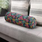 - RealHomes Özel Tasarımlı Dijital Baskılı İç Dolgulu Fermuarlı Silindir Yastık - Realhomes Renkli İskelet Ve Gül Figürlü Özel Tasarım Dijital Baskılı Modern İç Dolgulu - Fermuarlı Süet Berjer Silindir Yastık Kırlent Realhomes