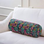 - RealHomes Özel Tasarımlı Dijital Baskılı İç Dolgulu Fermuarlı Silindir Yastık - Realhomes Renkli İskelet Ve Gül Figürlü Özel Tasarım Dijital Baskılı Modern İç Dolgulu - Fermuarlı Süet Berjer Silindir Yastık Kırlent Realhomes