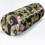 - RealHomes Özel Tasarımlı Dijital Baskılı İç Dolgulu Fermuarlı Silindir Yastık - Realhomes Siyah Zeminde Çiçek Desenli Özel Tasarım Dijital Baskılı Modern İç Dolgulu Fermuarlı Çok Amaçlı Silindir Yastık Kırlent Realhomes