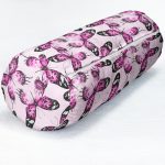 - RealHomes Özel Tasarımlı Dijital Baskılı İç Dolgulu Fermuarlı Silindir Yastık - Realhomes Mor Kelebek Motifli Dijital Baskılı Modern İç Dolgulu - Fermuarlı Süet Berjer Silindir Yastık Kırlent Realhomes