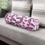 - RealHomes Özel Tasarımlı Dijital Baskılı İç Dolgulu Fermuarlı Silindir Yastık - Realhomes Mor Kelebek Motifli Dijital Baskılı Modern İç Dolgulu - Fermuarlı Süet Berjer Silindir Yastık Kırlent Realhomes