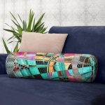 - RealHomes Özel Tasarımlı Dijital Baskılı İç Dolgulu Fermuarlı Silindir Yastık - Realhomes Realhomes Renkli Mozaik Motifli Dijital Baskılı Modern İç Dolgulu - Fermuarlı Süet Silindir Yuvarlak Yastık Kırlent Realhomes