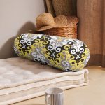 - RealHomes Özel Tasarımlı Dijital Baskılı İç Dolgulu Fermuarlı Silindir Yastık - Realhomes Etnik Motifli Dijital Baskılı Modern İç Dolgulu Süet Silindir Yastık Kırlent - Bel Yastığı Realhomes