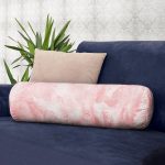 - RealHomes Özel Tasarımlı Dijital Baskılı İç Dolgulu Fermuarlı Silindir Yastık - Realhomes Pudra Zeminli Dijital Baskılı Modern İç Dolgulu Süet Silindir Yastık Kırlent - Bel Yastığı Realhomes