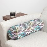 Renkli Tüyler Dijital Baskılı Modern İç Dolgulu Fermuarlı Çok Amaçlı Silindir Yastık Kırlent Realhomes