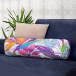 - RealHomes Özel Tasarımlı Dijital Baskılı İç Dolgulu Fermuarlı Silindir Yastık - Realhomes  Summer Özel Seri Dijital Baskılı Modern İç Dolgulu Fermuarlı Çok Amaçlı Silindir Yastık Kırlent Realhomes