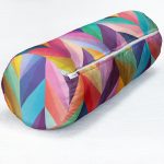 Multi Colar Dijital Baskılı Modern İç Dolgulu - Fermuarlı Süet Berjer Silindir Yastık Kırlent Realhomes