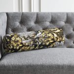 - RealHomes Özel Tasarımlı Dijital Baskılı İç Dolgulu Fermuarlı Silindir Yastık - Realhomes Altın Ve Çiçekli Özel Tasarım Dijital Baskılı Modern İç Dolgulu - Fermuarlı Süet Silindir Rulo Yastık Kırlent Realhomes
