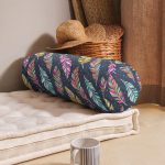 - RealHomes Özel Tasarımlı Dijital Baskılı İç Dolgulu Fermuarlı Silindir Yastık - Realhomes Lacivert Zeminli Etnik Motifler Dijital Baskılı Modern İç Dolgulu Fermuarlı Çok Amaçlı Silindir Yastık Kırlent Realhomes