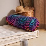 Soyut Dairesel Tasarım Dijital Baskılı Özel Tasarım Modern İç Dolgulu Fermuarlı Çok Amaçlı Silindir Yastık Kırlent Realhomes