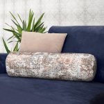 - RealHomes Özel Tasarımlı Dijital Baskılı İç Dolgulu Fermuarlı Silindir Yastık - Realhomes  Soyut Damask Motifli Özel Tasarım Dijital Baskılı Modern İç Dolgulu Süet Silindir Yastık Kırlent - Bel Yastığı Realhomes