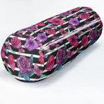 - RealHomes Özel Tasarımlı Dijital Baskılı İç Dolgulu Fermuarlı Silindir Yastık - Realhomes Çizgili Zeminde Rengarenk Çiçekler Dijital Baskılı Modern İç Dolgulu - Fermuarlı Süet Silindir Rulo Yastık Kırlent Realhomes