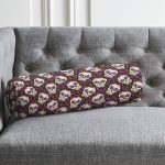 - RealHomes Özel Tasarımlı Dijital Baskılı İç Dolgulu Fermuarlı Silindir Yastık - Realhomes  Kuru Kafa Ve Çiçek Desenli Özel Tasarım Dijital Baskılı Modern İç Dolgulu Süet Silindir Yastık Kırlent - Bel Yastığı Realhomes