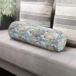 - RealHomes Özel Tasarımlı Dijital Baskılı İç Dolgulu Fermuarlı Silindir Yastık - Realhomes  Kareli Zeminde Çiçek Motifli Özel Tasarım Dijital Baskılı Modern İç Dolgulu - Fermuarlı Süet Silindir Yuvarlak Yastık Kırlent Realhomes