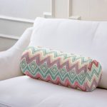 Modern Ebru Desen Dijital Baskılı Dekoratif İç Dolgulu Fermuarlı Çok Amaçlı Silindir Yastık Kırlent Realhomes