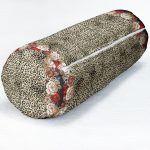 Leopar Desenli Özel Tasarım Dijital Baskılı Modern İç Dolgulu Yumuşak Silindir Form Yastık Kırlent Realhomes