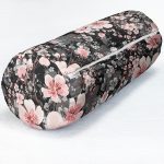 Modern Sanat Tasarımlı Dijital Baskılı İç Dolgulu - Fermuarlı Süet Silindir Daire Yastık Kırlent Realhomes