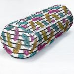 - RealHomes Özel Tasarımlı Dijital Baskılı İç Dolgulu Fermuarlı Silindir Yastık - Realhomes Çizgili Zeminde Tüy Desenli Dijital Baskılı Özel Tasarım Modern İç Dolgulu - Fermuarlı Süet Silindir Yuvarlak Yastık Kırlent Realhomes