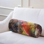 - RealHomes Özel Tasarımlı Dijital Baskılı İç Dolgulu Fermuarlı Silindir Yastık - Realhomes  Sulu Boya Temalı Mandala Desenli Modern İç Dolgulu Süet Silindir Yastık Kırlent - Bel Yastığı Realhomes