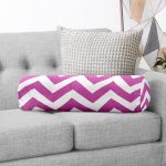 - RealHomes Özel Tasarımlı Dijital Baskılı İç Dolgulu Fermuarlı Silindir Yastık - Realhomes  Modern Zikzak Desenli Dijital Baskılı Dekoratif İç Dolgulu - Fermuarlı Süet Silindir Daire Yastık Kırlent Realhomes