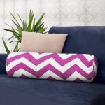 - RealHomes Özel Tasarımlı Dijital Baskılı İç Dolgulu Fermuarlı Silindir Yastık - Realhomes  Modern Zikzak Desenli Dijital Baskılı Dekoratif İç Dolgulu - Fermuarlı Süet Silindir Daire Yastık Kırlent Realhomes