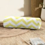 Modern Zikzak Desenli Dijital Baskılı Dekoratif İç Dolgulu - Fermuarlı Süet Silindir Daire Yastık Kırlent Realhomes