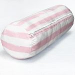 - RealHomes Özel Tasarımlı Dijital Baskılı İç Dolgulu Fermuarlı Silindir Yastık - Realhomes  Pembe Çizgili Motifli Dekoratif Modern İç Dolgulu Yumuşak Silindir Form Yastık Kırlent Realhomes