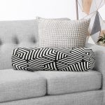 - RealHomes Özel Tasarımlı Dijital Baskılı İç Dolgulu Fermuarlı Silindir Yastık - Realhomes Siyah Beyaz Geometrik Çizim Dijital Baskılı İç Dolgulu - Fermuarlı Süet Silindir Yuvarlak Yastık Kırlent Realhomes