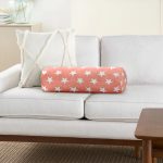 Modern Yıldız Desenli Dijital Baskılı Dekoratif İç Dolgulu - Fermuarlı Süet Silindir Daire Yastık Kırlent Realhomes