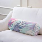 - RealHomes Özel Tasarımlı Dijital Baskılı İç Dolgulu Fermuarlı Silindir Yastık - Realhomes  Realhomes Sulu Boya Yapraklar Özel Tasarım Modern İç Dolgulu - Fermuarlı Süet Silindir Yuvarlak Yastık Kırlent Realhomes