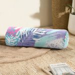 - RealHomes Özel Tasarımlı Dijital Baskılı İç Dolgulu Fermuarlı Silindir Yastık - Realhomes  Realhomes Sulu Boya Yapraklar Özel Tasarım Modern İç Dolgulu - Fermuarlı Süet Silindir Yuvarlak Yastık Kırlent Realhomes