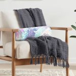 - RealHomes Özel Tasarımlı Dijital Baskılı İç Dolgulu Fermuarlı Silindir Yastık - Realhomes  Realhomes Sulu Boya Yapraklar Özel Tasarım Modern İç Dolgulu - Fermuarlı Süet Silindir Yuvarlak Yastık Kırlent Realhomes