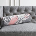 - RealHomes Özel Tasarımlı Dijital Baskılı İç Dolgulu Fermuarlı Silindir Yastık - Realhomes  Pembe Ve Gri Ağırlıklı Sulu Boya Yaprak Motifli İç Dolgulu - Fermuarlı Süet Silindir Yuvarlak Yastık Kırlent Realhomes