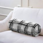 - RealHomes Özel Tasarımlı Dijital Baskılı İç Dolgulu Fermuarlı Silindir Yastık - Realhomes  Izgara Zeminde Gri Tonlama Dijital Baskılı Özel Tasarım İç Dolgulu Yumuşak Silindir Form Yastık Kırlent Realhomes